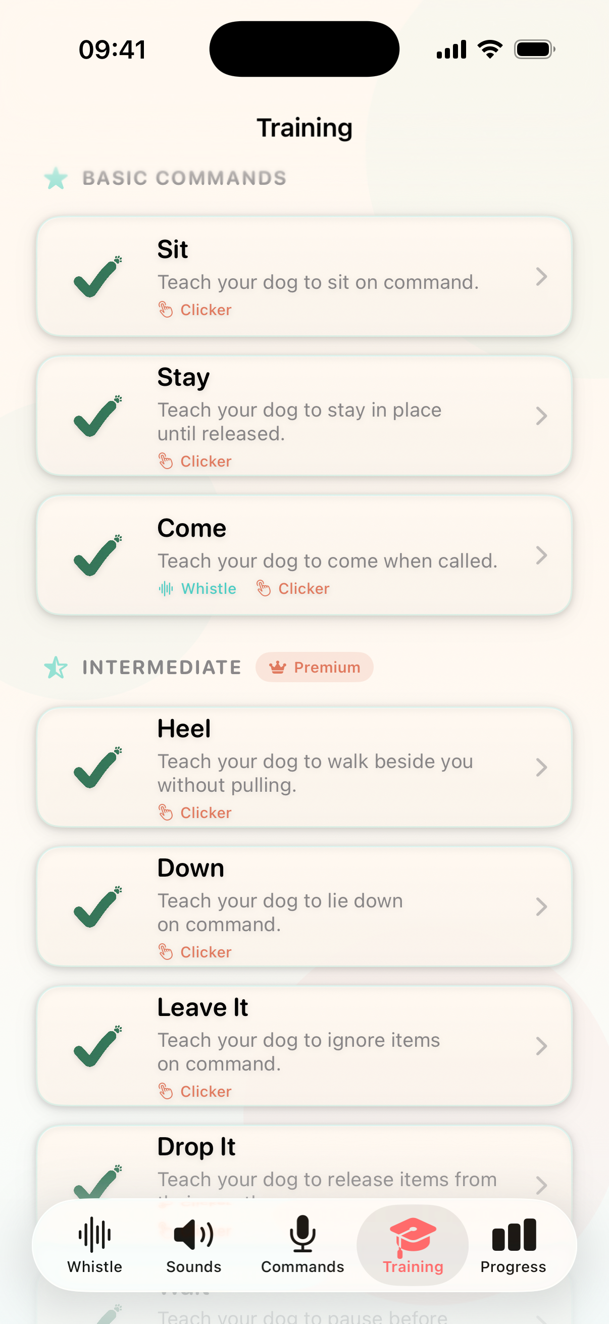 Dog Whistler App - Whistle Screen